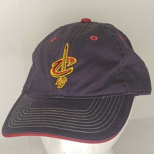 Cleveland Cavaliers Cap Navy Blue Wine Gold Embroidered Logo  Hook Loop OSFA Cap